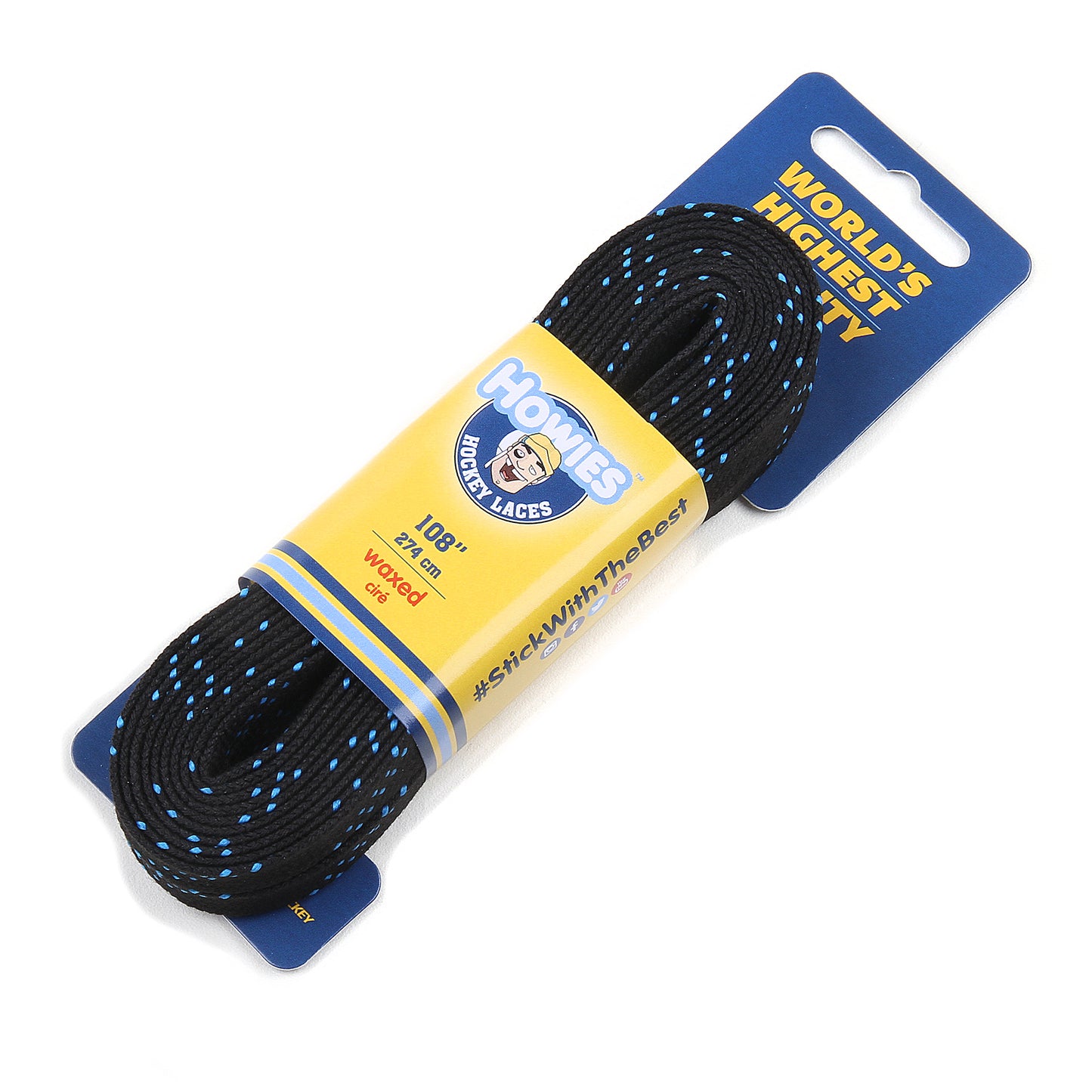 HOWIES BLACK WAXED HOCKEY SKATE LACES