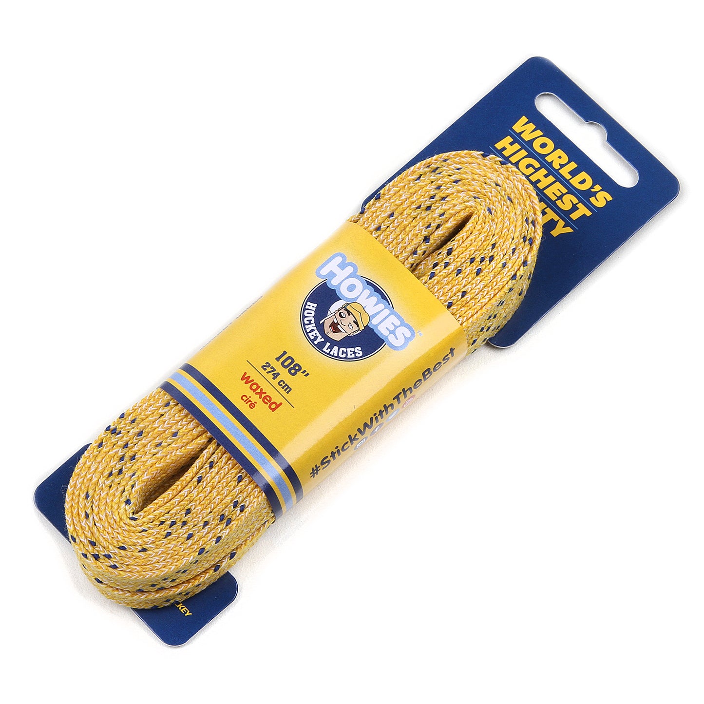 HOWIES YELLOW WAXED HOCKEY SKATE LACES