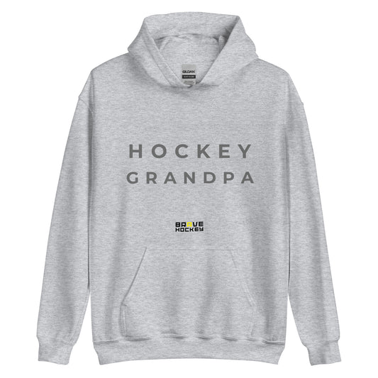 HOCKEY GRANDPA HOODIE GRÅ